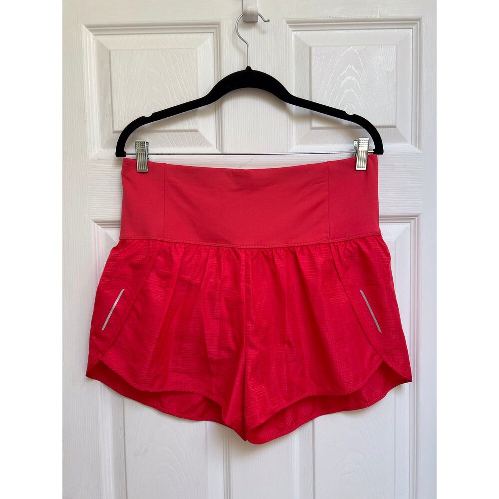 Neon Coral All in Motion Midrise Woven Run Athletic Shorts